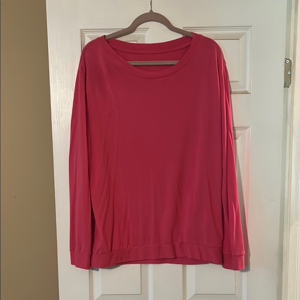 ZYIA Pink Long Sleeve Relaxed Sweatshirt